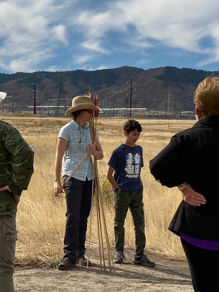 LambSpringAP's tweet photo. Our Tour Season concluded with an entertaining and 'hands on' atlatl demonstration by Stephanie B. All guests would agree, it is an effective skill but more difficult than it might appear.  @Colorado @visitdenver @douglascountyco https://t.co/5BtEwP5U7E