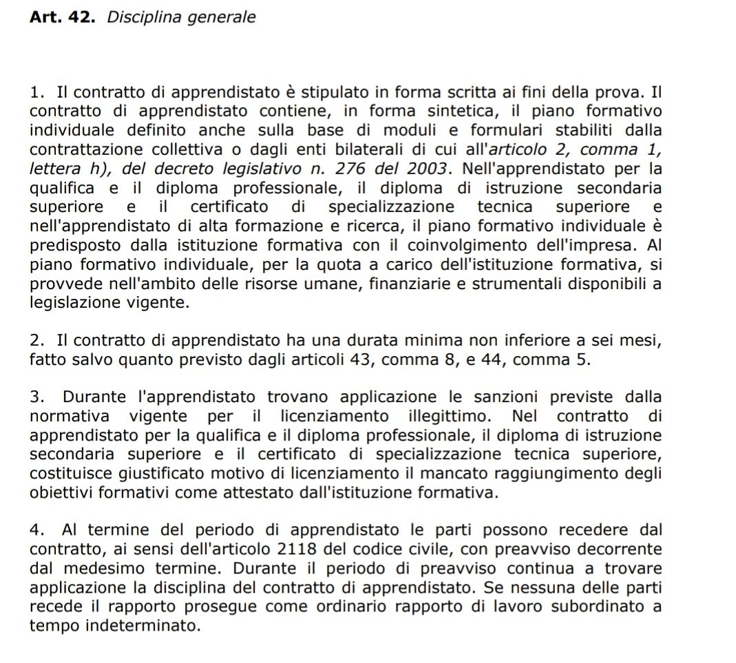 ChiaraNardo2's tweet photo. Art. 42 d. Lgs. 81/2015
C. 1 contiene una norma #dispositiva riferita all'autonomia negoziale #individuale con riferimento alla forma scritta ad probationem del contratto e al PFI.
Il C. 2 è un precetto #inderogabile per l'autonomia negoziale #individuale e #collettiva
#IRL2020 https://t.co/fuKcsUbyHe