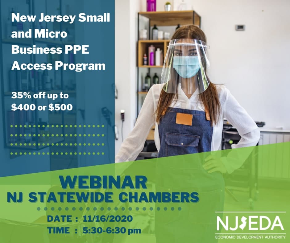 SHCCNJ's tweet photo. TODAY!!  #SHCCNJ invites you!
TOPIC 👉 NJEDA PPE Discount Program for Small Businesses
DATE 👉Nov 16, 2020 
TIME 👉 5:30 PM 
Register in advance for this webinar here:
https://t.co/7D6uUb7OF0
NOTE: After registering, you will receive a confirmation with hot to join the webinar. https://t.co/bFtYNKhb9N