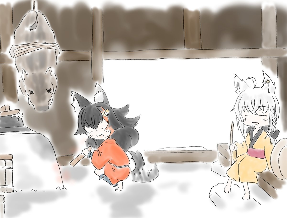 大神ミオ ,白上フブキ 「フブキさん天才か…

|・ω・`)スッ <漫画じゃないけど

#絵フブキ #みお」|鶏ぽんのイラスト