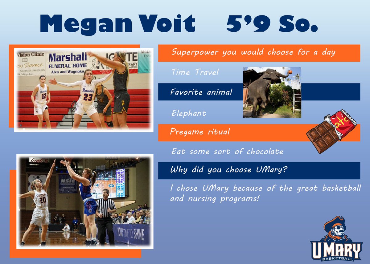 Marauders Monday features sophomore guard, Megan! 
#HooksUp #RollRauds