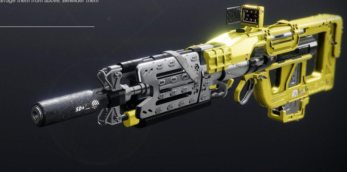 While I'm thoroughly enjoying Beyond Light so far I think my favorite thing is that all of the new Europa weapons can be turned into terrifyingly wonderful DeWALT power tools with the bumblebee shader :v #destiny  #destiny2    #BeyondLight  