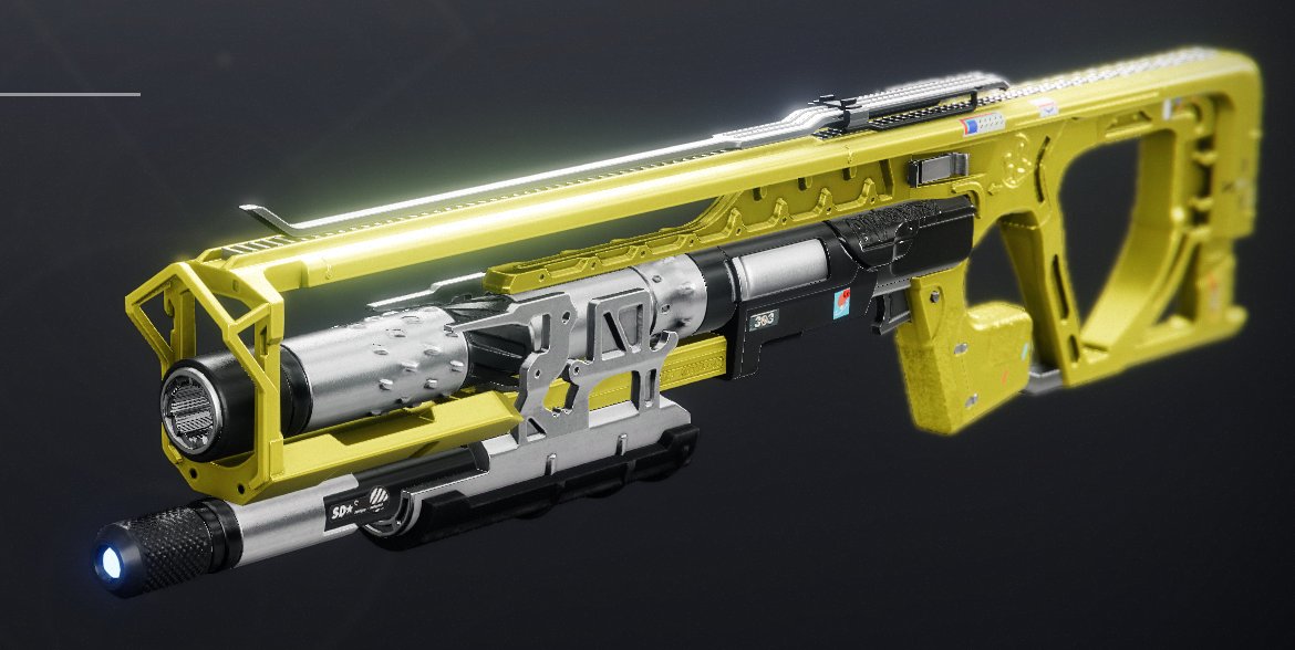 While I'm thoroughly enjoying Beyond Light so far I think my favorite thing is that all of the new Europa weapons can be turned into terrifyingly wonderful DeWALT power tools with the bumblebee shader :v #destiny  #destiny2    #BeyondLight  