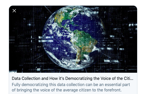 AbheyendraRana's tweet photo. Data Collection and How it’s Democratizing the Voice of the Citizen @sumitaneja1 CEO @Voxco #Data4Actions
https://t.co/IsAGcbN2Jl
Fully democratizing this data collection can be an essential part of bringing the voice of the average citizen to the fore and empowering individuals https://t.co/siB4unhy04