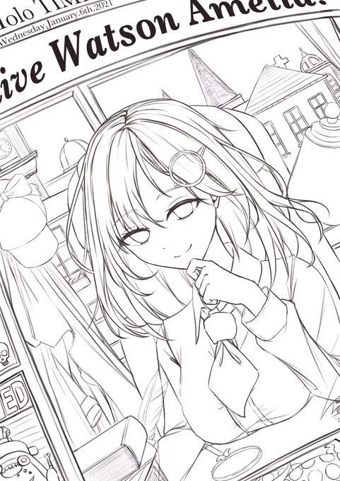 #皆さん線画と塗った後を見せてください
上から線画潰したり書き足したりしてます 