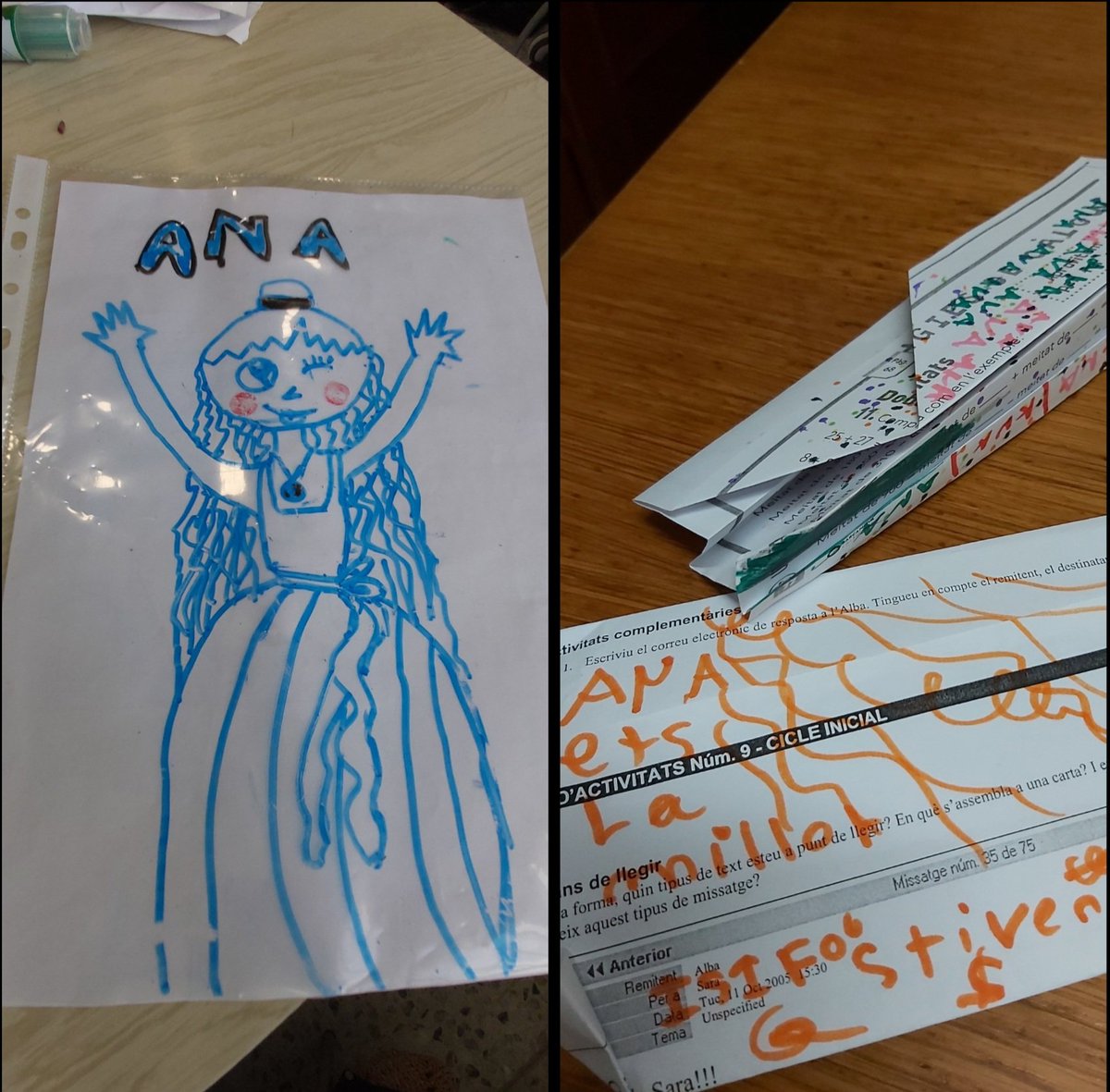 MalageladaAnna's tweet photo. Primer dia de pràctiques a l'escola i ara més que mai tinc clar el que vull ser, feliç i satisfeta d'estar estudiant educació.
Detalls de les petites grans alumnes que omplen. 🤩👩‍🏫 https://t.co/NJiPCGxkC2