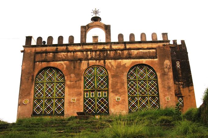 Church of Our Lady Mary of Zion Axum Ethiopia, houses the Ark of the Covenant, bears a design similar to that of Eastern Orthodox churches in Europe. Its most recent building, reconstructed in the 1950s, has a dome similar to the Hagia Sophia in Istanbul.It is heavily guarded.