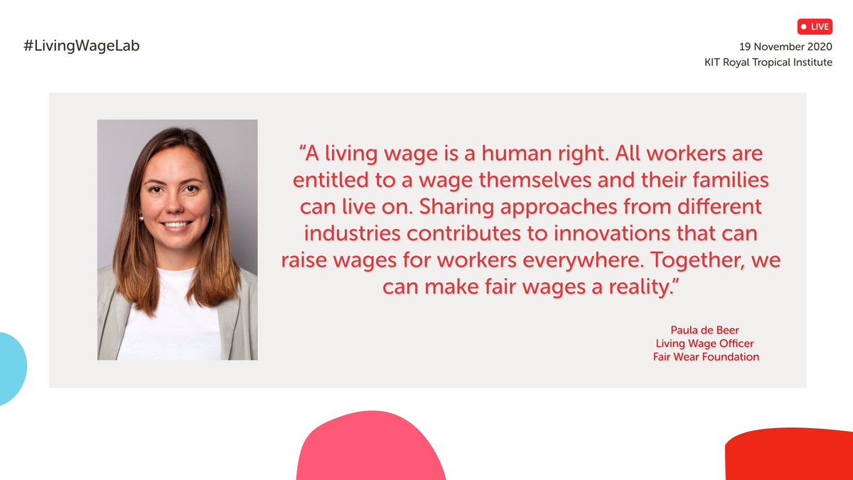 fairwear_org's tweet photo. On Thurs 19 Nov, join us in a special event to celebrate 5 years of #LivingWageLab! You'll hear #livingwage experts like #FairWear's Paula de Beer discuss what needs to be done to make #fairwages a reality for all. Register for your place now: https://t.co/UbmESUB60f https://t.co/XmyvgASwvC