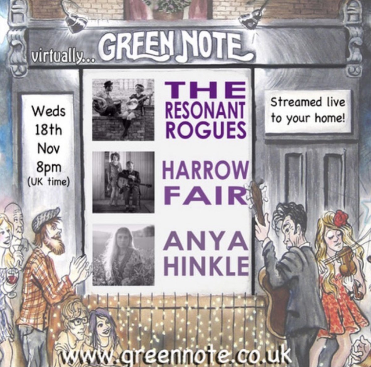 miramulholland's tweet photo. i'm playing a SHOW this WEDNESDAY with @harrowfairmusic! 3pm EST, 8pm UK time via one of the best venues anywhere, @GreenNote! #americanamusic #canadianband https://t.co/iohmxR0qPb