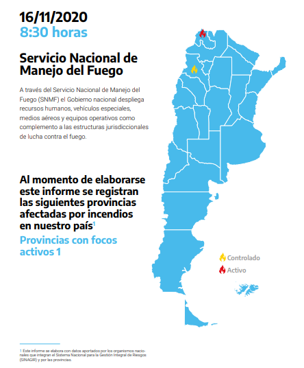BastadeEcocidio's tweet photo. 🔥INFORME DIARIO🔥
Hoy es una sola provincia la que tiene focos activos y una la que mantiene la situación controlada y/o extinguida según el reporte diario del Servicio Nacional de Manejo del Fuego (SNMF).
https://t.co/GdZdB22API https://t.co/sDop4a5Bz1