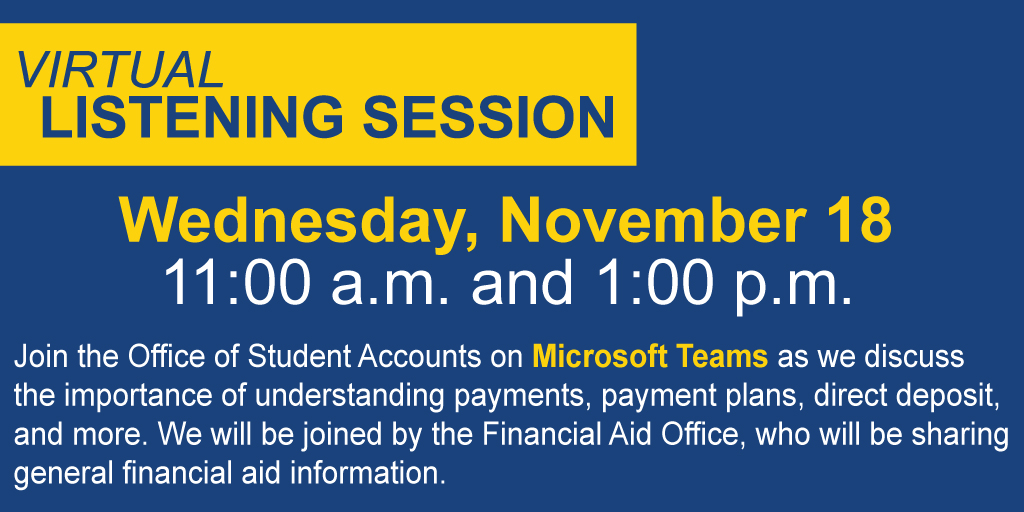 UTAStudentAccts's tweet photo. THIS WEEK! Join us on Microsoft Teams to understand payments, refunds, and more. The Financial Aid Office will also share general info. We will host two separate sessions so that everyone can join! 

Links: 
11:00 a.m.: https://t.co/GfLRqYGdPF
1:00 p.m.: https://t.co/7hFOrv7V9R https://t.co/QQuu2bDH4R