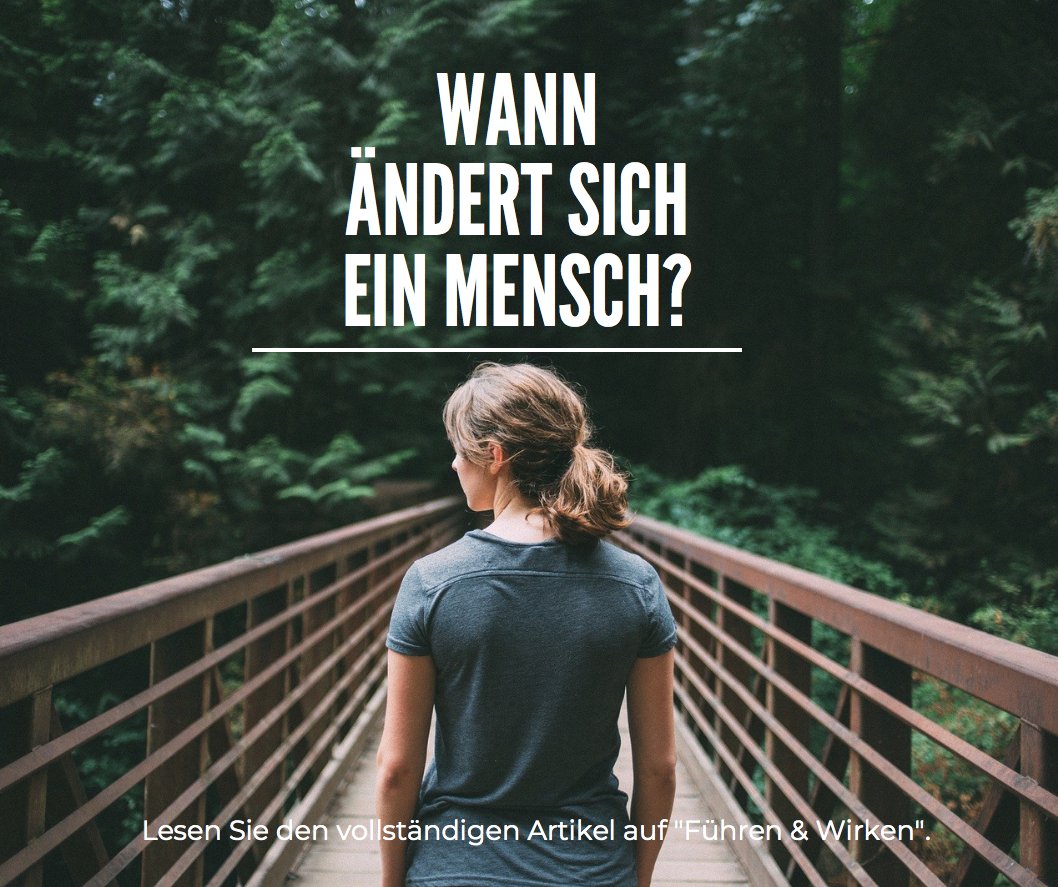 Der #Kontext einer Situation ist für Menschen sehr wichtig. Nicht nur für das Handeln, sondern auch für das Verhalten und für die #Interaktion mit anderen Menschen. fuehren-und-wirken.de/wann-aendert-s…

#FührenundWirken #KraftderSprache
