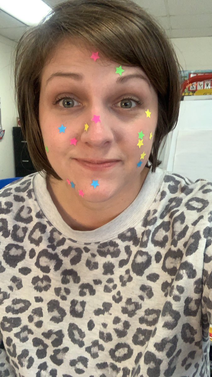 You’ll do just about anything to keep students on task and engaged...even putting stickers all over your face when they are all focused and on task!