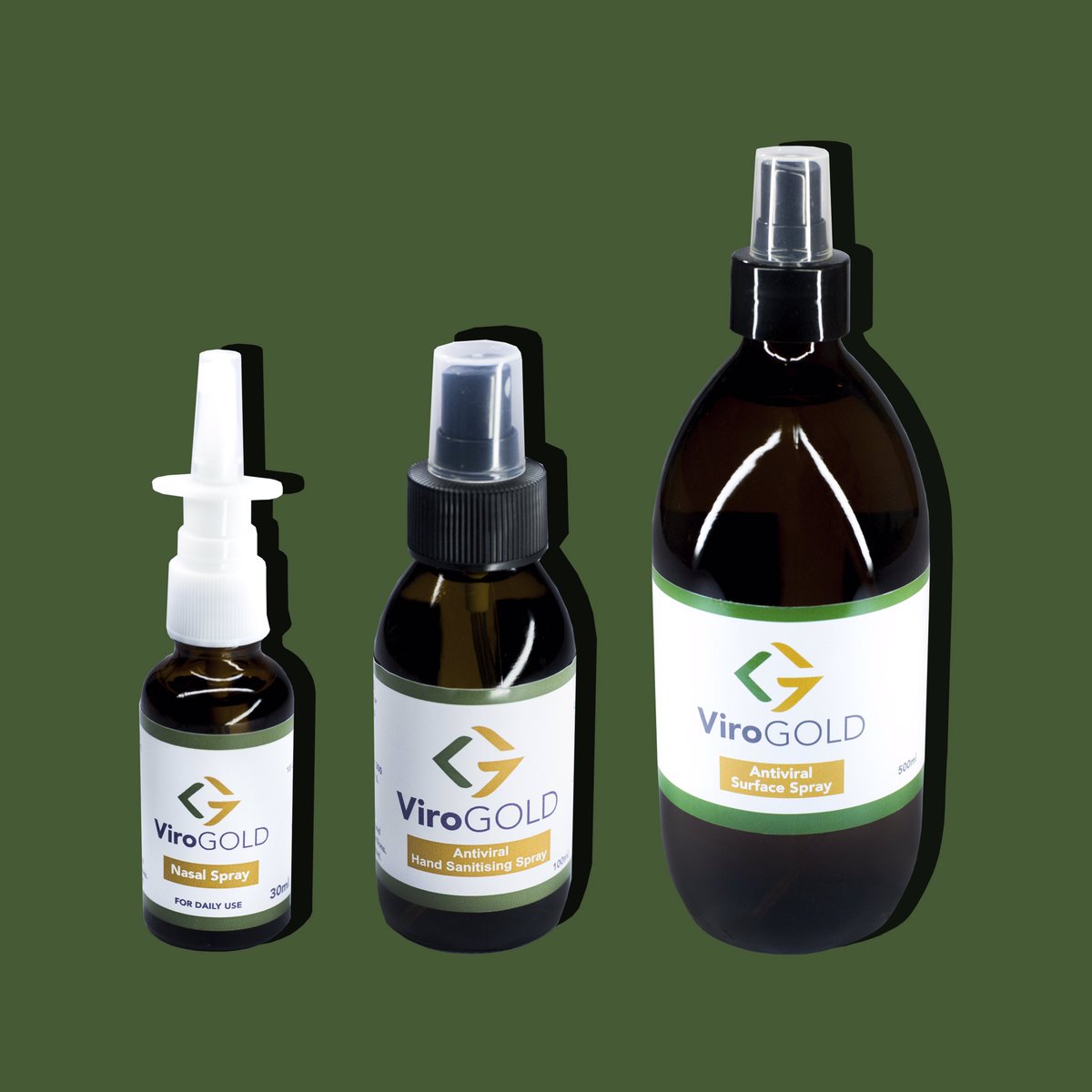 canbigold's tweet photo. The triple combo you need in your life 
✅ Nasal Spray
✅ Hand Sanitising Spray
✅ Surface Spray

The only three HOCL disinfectant’s you need to effectively protect yourself from any viruses and bacteria 🦠 
#bacteria #viruses #covid19 #southafrica #covid19sa #virogold #hocl https://t.co/CDymverOlA