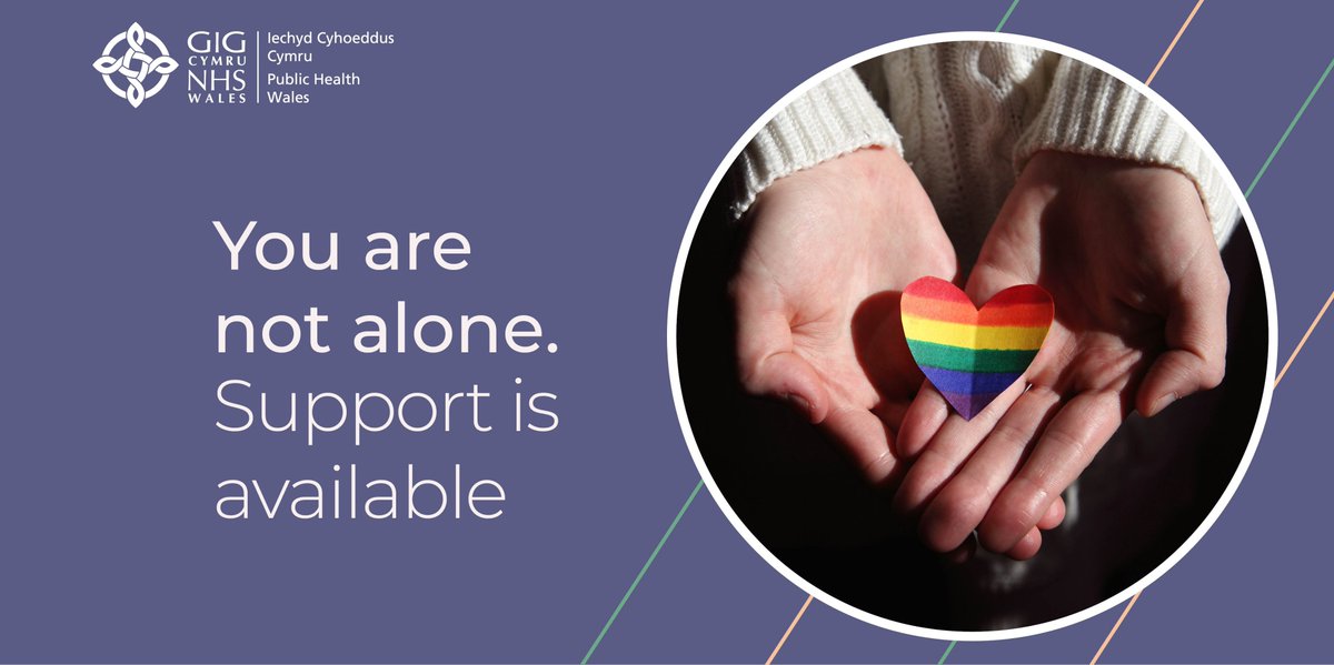 PublicHealthW's tweet photo. Are you LGBT+ and in need of support? 

Call the @LGBTCymru helpline on 0800 8904021

@StonewallCymru has a variety of resources you can access: https://t.co/FsBkZlxYc9

@umbrellacymru has a list of groups in your area: https://t.co/em7gXeg4z3 https://t.co/LIZiKyZJq9