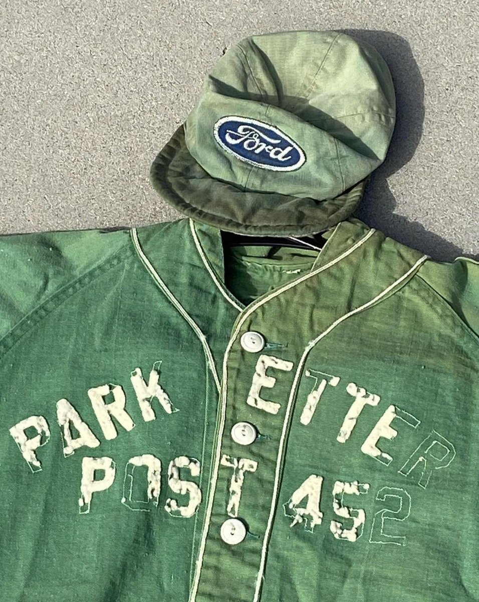JWPicker's tweet photo. How awesome are these vintage @Ford pieces! The aging of the applique is amazing! Part of our design & development includes studying authentic pieces to recreate the "vintage" look for current projects. You could even replicate with puff ink. #applique #embrodiery #chainstich https://t.co/70vc2uj2gE