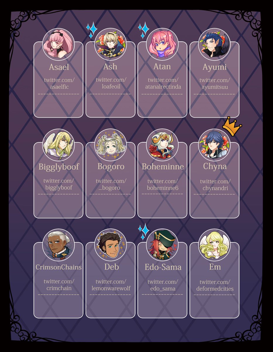 HeartandSoulFE's tweet photo. I know you've been waiting for it!

Presenting our amazing contributors, including our sparkling merch artists, and our esteemed mods! (1/4)

Pre-orders open now --> https://t.co/H4aCTMKxXa https://t.co/ktafA212A0