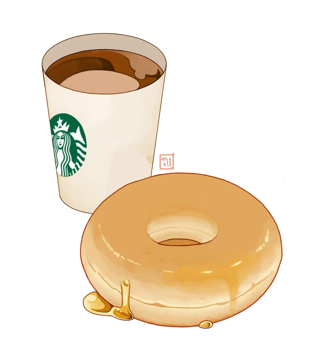 Ramunon1's tweet photo. #painting #cute #kawaii  #ArtistsofSEA  #illustration #artistsontwitter #artwork  #artph #Commission #commissionsopen #paintingfood #foodpanting #artfood #donut #digitalart #thaiartist https://t.co/jHhnepErmL