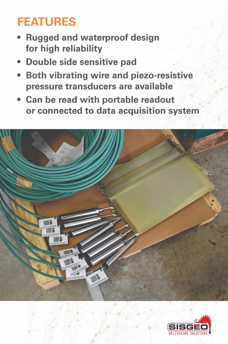 LSisgeo's tweet photo. Hydraulic pressure #cells are designed to #measure stresses in shotcrete #tunnel linings, contact #pressures on structures and stresses in rock walls.
Request a quotation at: info@sisgeo.com 
#geotechnicalmonitoring #precisioninstruments https://t.co/LHeMfF53Ew