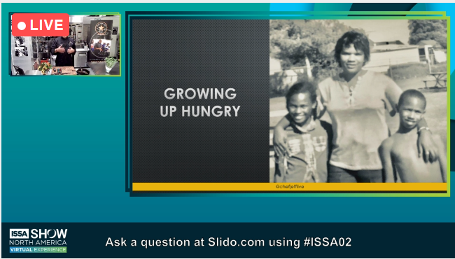 srtlabs's tweet photo. Who's else is listening to Chef Jeff Henderson "If You Can See It, You Can Be It"? SRT is tuned in. Very powerful. Thank you @Chefjefflive for inspiring us. #ISSA2020 https://t.co/oAw7wqvX6Y