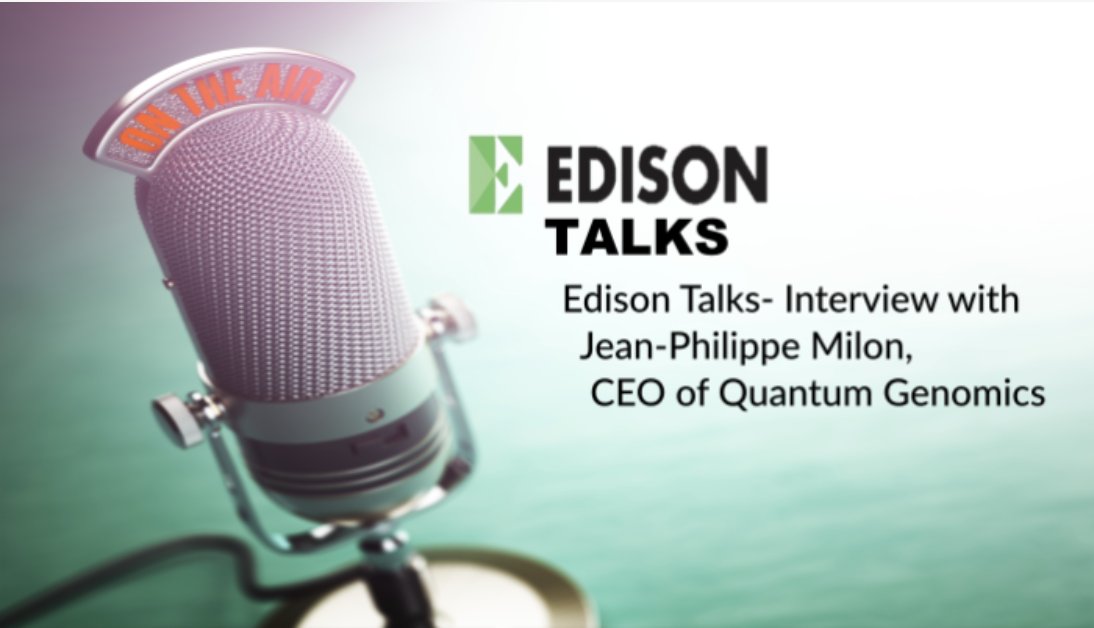 QuantumGenomics's tweet photo. Edison et Jean-Philippe Milon font le point sur les récents succès de Quantum Genomics et sur les perspectives à venir.
https://t.co/le3EYw25QP https://t.co/bVUIrdr4P4