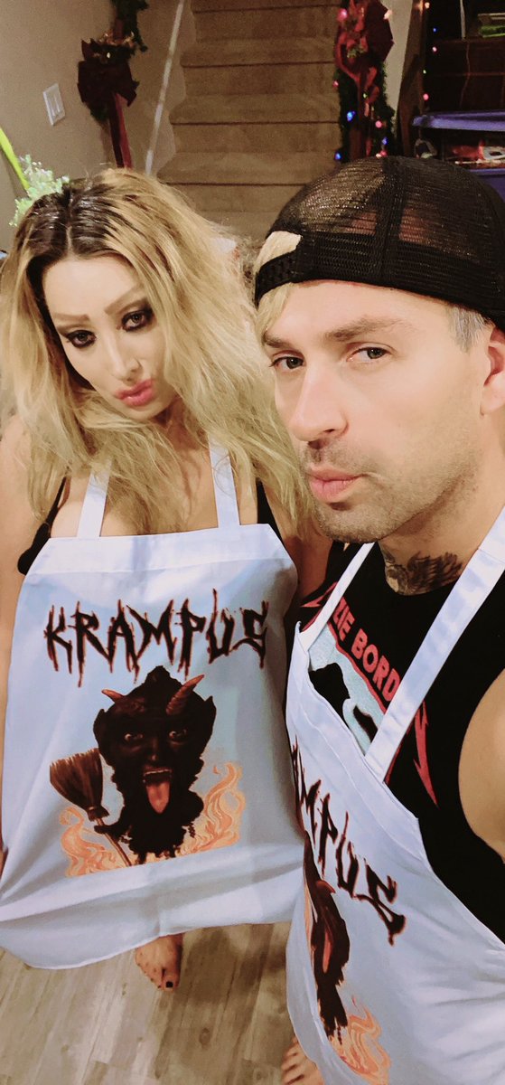 Tis The Season! 😈 Krampus Aprons and Pillows just dropped! Very limited stock, use code BLACKFRIDAY25 at checkout! 🦇 #krampus