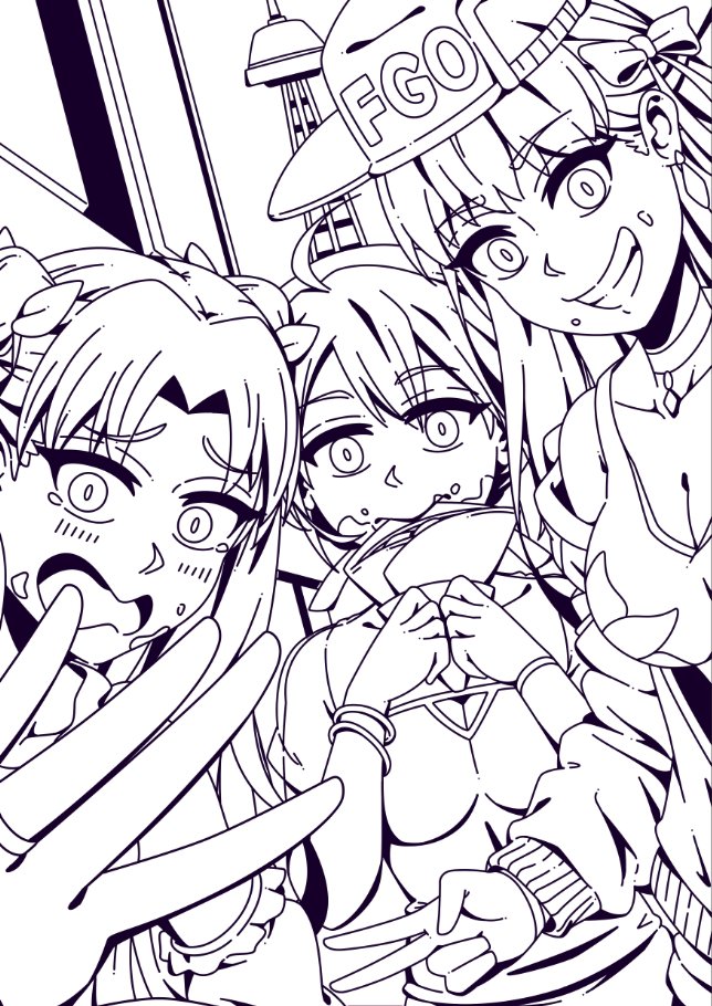 #皆さん線画と塗った後を見せてください 