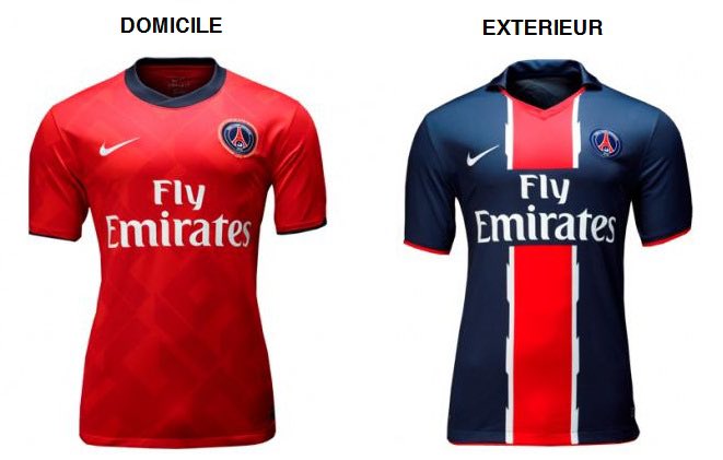 Voici les tuniques pour cette saison 2010-2011. Un maillot domicile rouge sera arboré en hommage à la toute première tunique de l’histoire du club lors de la saison 1970-1971 qui était déjà rouge. A l’extérieur, Paris jouera dans son maillot « Hechter »