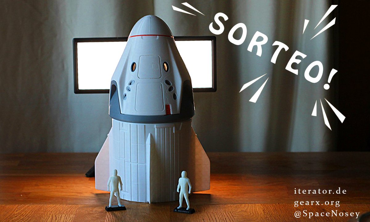 SpaceNosey's tweet photo. 🔴#Sorteo🔴
De la mano de https://t.co/DpzexHw8xl y https://t.co/WQqOwKdew2, sorteo una maqueta de la Crew Dragon impresa en 3D!

Para participar:
✅ RT con hashtag #NoseyCrew.
✅ Sígueme.

OJO! Tu participación será doble si te haces Patreon de https://t.co/iV2RrnkraL. https://t.co/i69J0HD4Fe
