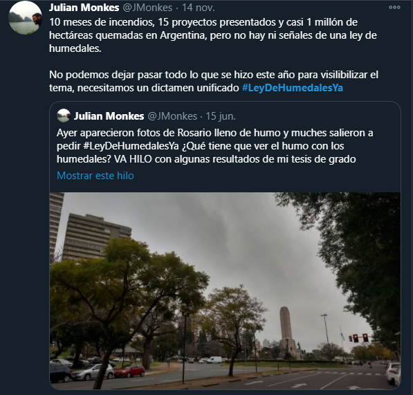 BastadeEcocidio's tweet photo. 🔥#LeyDeHumedalesYA🔥
Compartimos un poco de la campaña que se armó el sábado para exigir una ley que proteja las zonas de humedales y evite que se incendien intencionalmente. https://t.co/fPB8fc2CmD