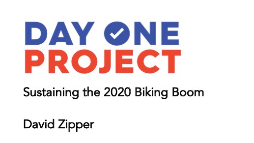 The Biden administration can help keep the bike boom going, even after the pandemic ends. That would help reduce pollution and improve health nationwide.I wrote a new policy proposal for the  @Day1Project outlining specific steps. https://www.dayoneproject.org/post/sustaining-the-2020-biking-boom