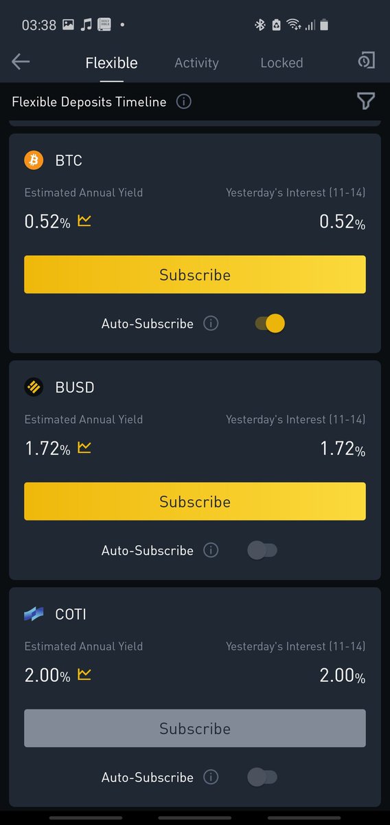 And this is what  @binance offers