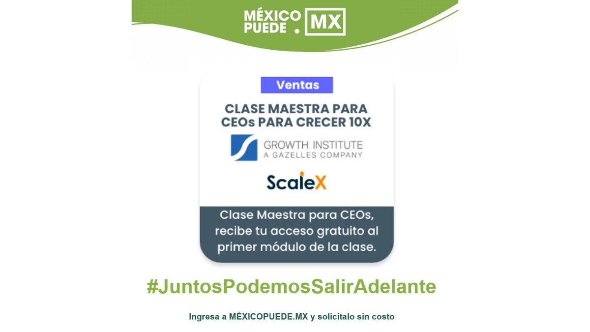 MxicoPuede1's tweet photo. Una vez más un agradecimiento especial a todo el equipo Growth Institute #OrganizacionesQueSuman

Regístrate hoy mismo en el enlace de nuestra bio y forma parte de esta comunidad comprometida con México. https://t.co/iHzzrXynuU