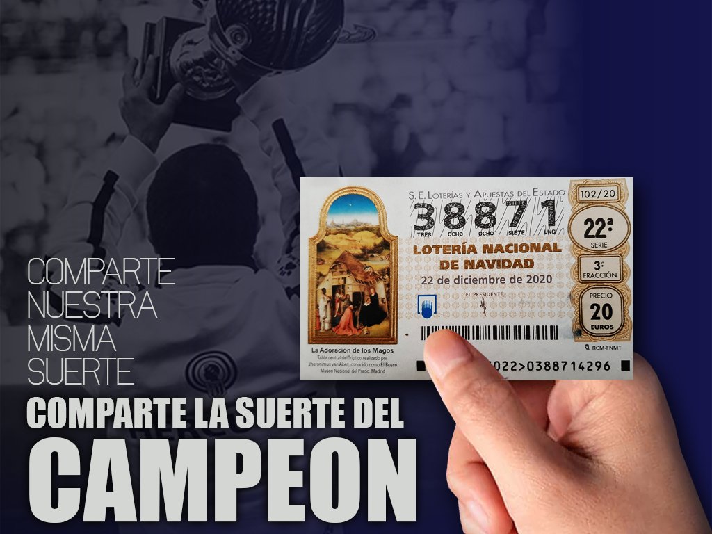 HCFParalimpico's tweet photo. Comparte nuestra suerte. 
COMPARTE LA SUERTE DEL CAMPEÓN. 
Ya tenemos décimo de navidad, comparte el tuyo y colabora con nosotros. 
☺🤜🤛
*️⃣ Los beneficios serán destinados a financiar acciones de promoción del fútbol adaptado e inclusivo realizadas por el #HérculesParalímpico https://t.co/qJCHCL20FV