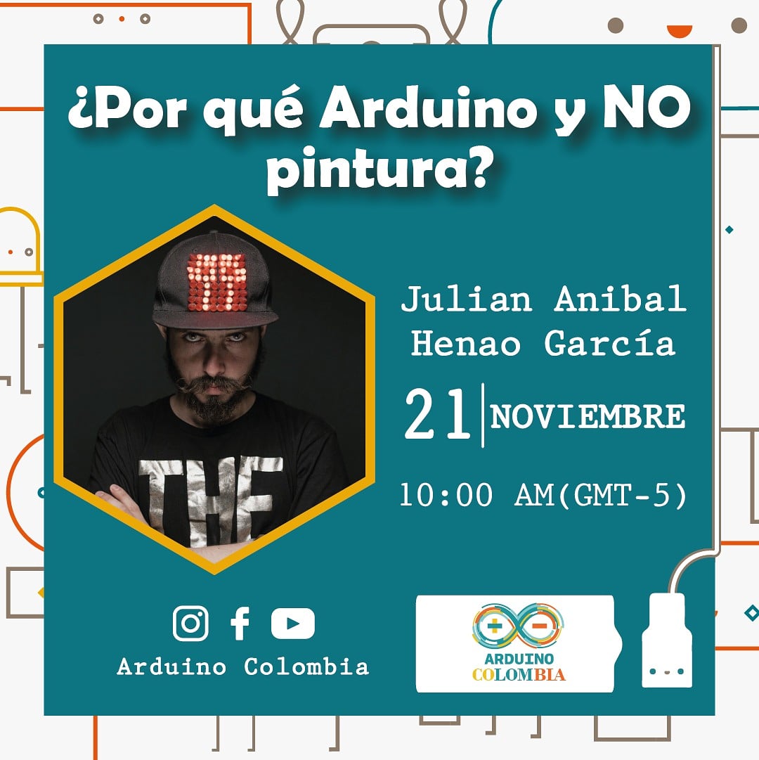ArduinoColombia's tweet image. ¡Prepárate para nuestro próximo Webinar!
Aprende de las artes que tiene Arduino para que le saques todo el provecho de esta tarjeta programable. La transmisión será desde nuestro canal de YouTube
Instagram: @arduinocolombia
YouTube: Arduino Colombia
Facebook: Arduino Colombia