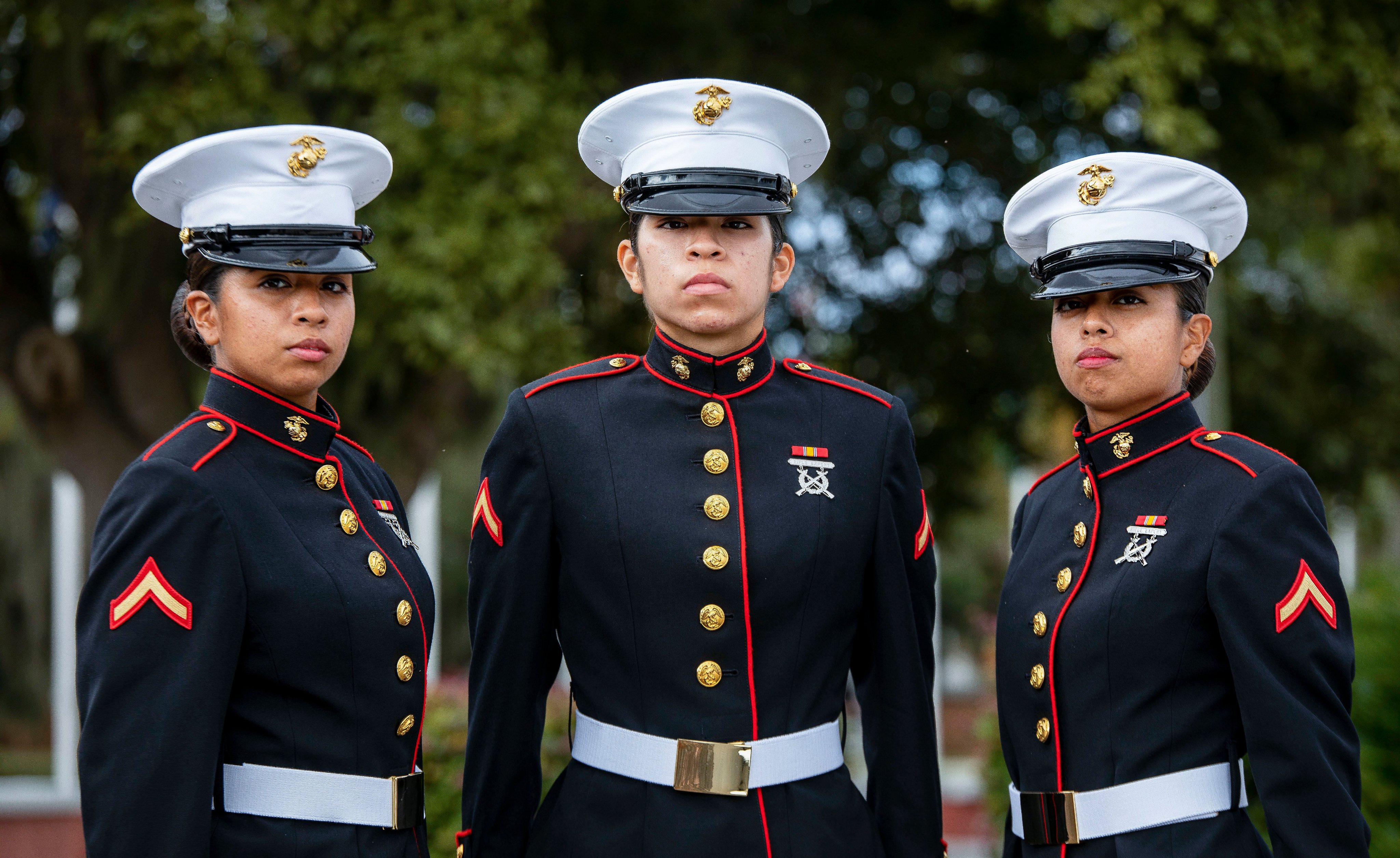 female marine dress blues