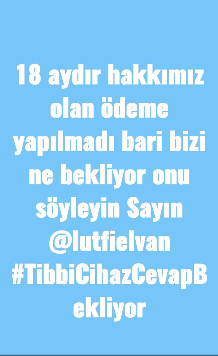 FTansu's tweet photo. #tibbicihazödemebekliyor https://t.co/B5zZBZs6gm