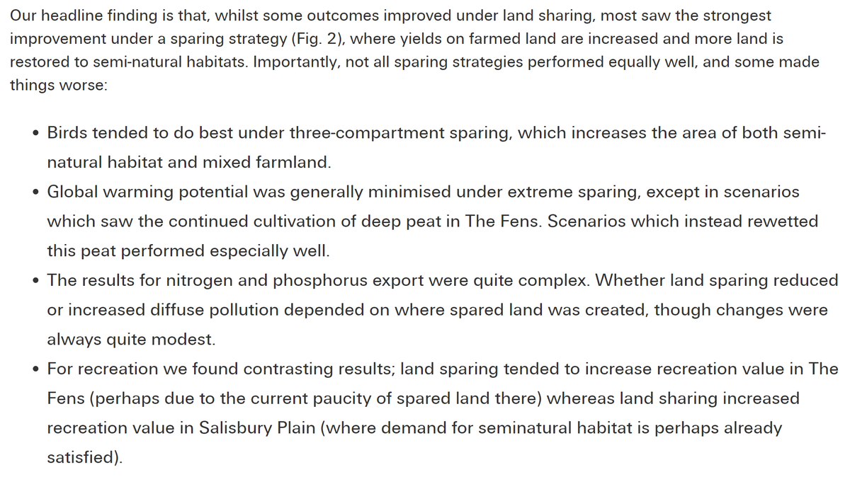 Results! There's a lot going on, so I'm going to cheat and paste an extract from this blog which summarises our headline findings:  https://community.rspb.org.uk/ourwork/b/biodiversity/posts/land-sparing-or-land-sharing-what-is-best-for-all-to-benefit 6/
