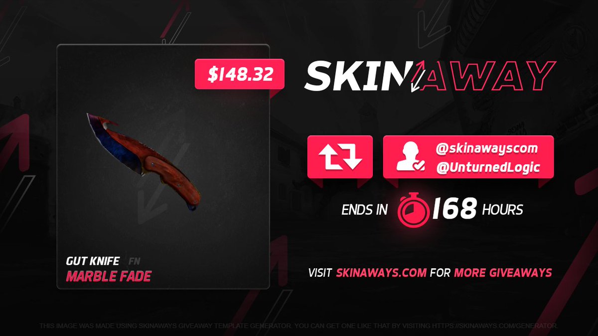 Justamac10's tweet photo. Gut Knife | Marble Fade
Factory New ($148.32)
Follow me and @Skinawayscom
Like and Retweet this!    
Subscribe to my YouTube and follow my Twitch
(show proof that you followed and in the comments)
https://t.co/vV8xjK5UKc
https://t.co/U58QkhZBBV
Ends on Monday November 23rd https://t.co/hdURrjY6jH