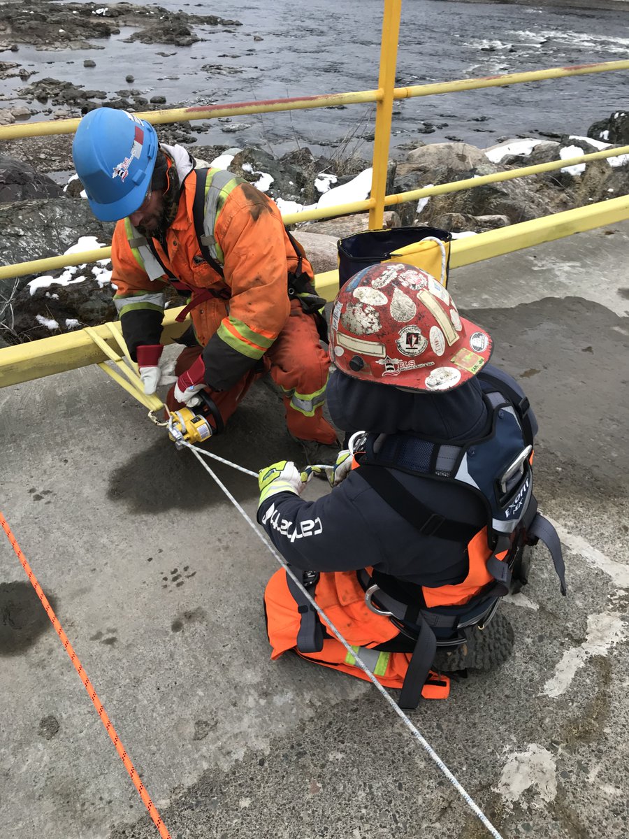 TechRopeRescue's tweet photo. Fall Arrest Rescue training on the mighty Exploits River

We offer a variety of cost effective in house rescue solutions, including pre-packaged rescue rental kits &amp; training to handle safe retrieval of a worker who is suspended in fall arrest. 

Let us know how we can help you https://t.co/bXkRm3CO8g