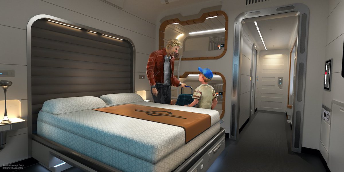 AshleyLCarter1's tweet photo. Disney World has shared new images of what the hotel rooms will look like inside the upcoming Star Wars: Galactic Starcruiser: https://t.co/FpgFZmwCoP