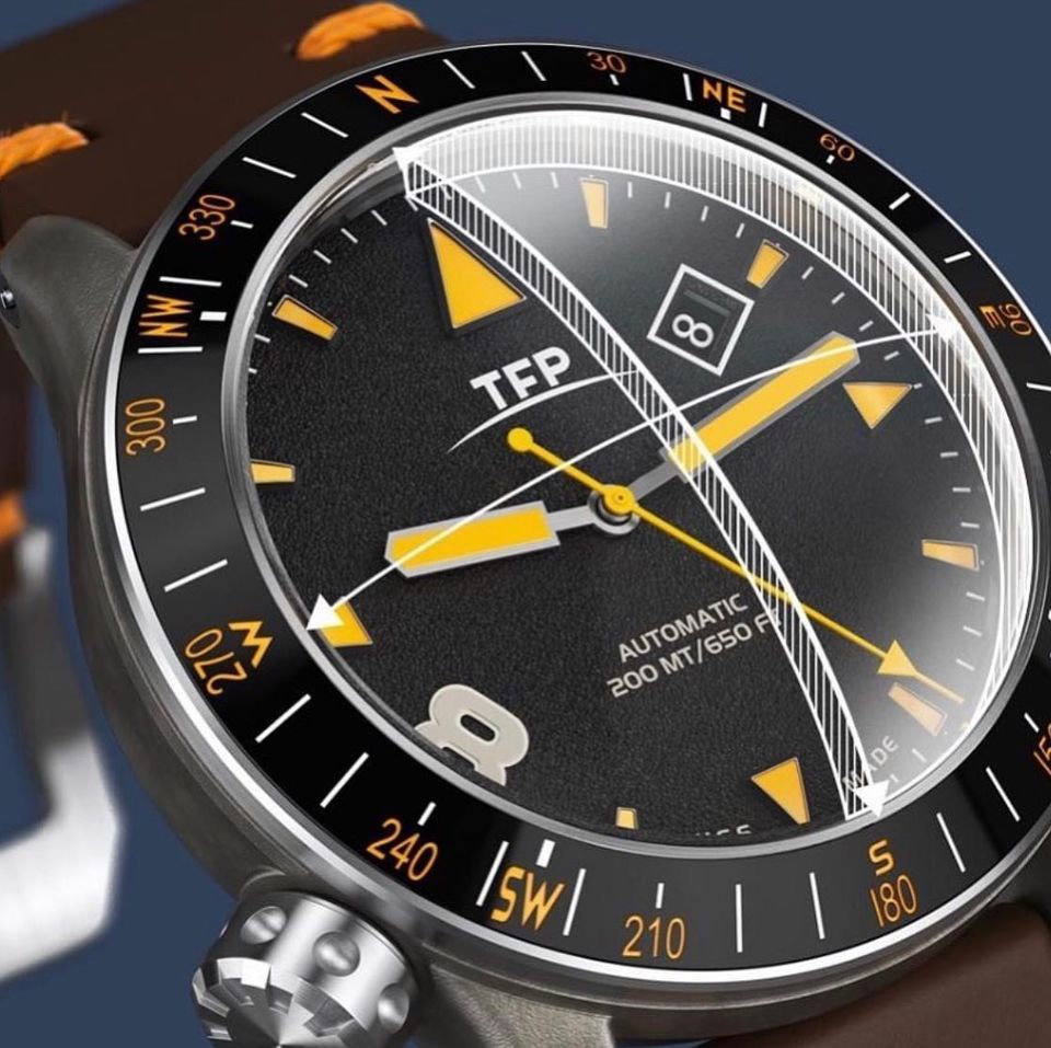 VSapphire crystal and domed dial for a perfect vision.
Special attention is paid to the watch case, its materials and finishing. The double-domed sapphire crystal, besides being a fine workmanship piece, offers great visibility by creating a lens effect. #tfp #sustainability