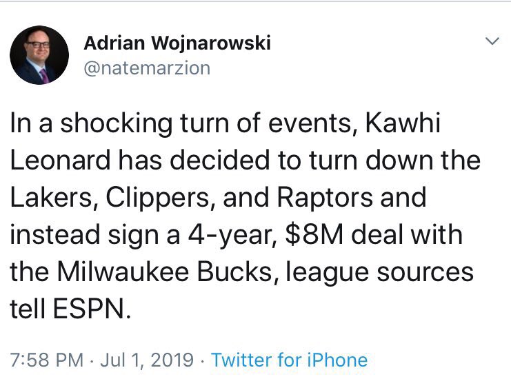 Throwback to last NBA offseason and the tweet that got my old account banned. Still no clue how other people get away with doing this, but I couldn't survive 5 minutes.