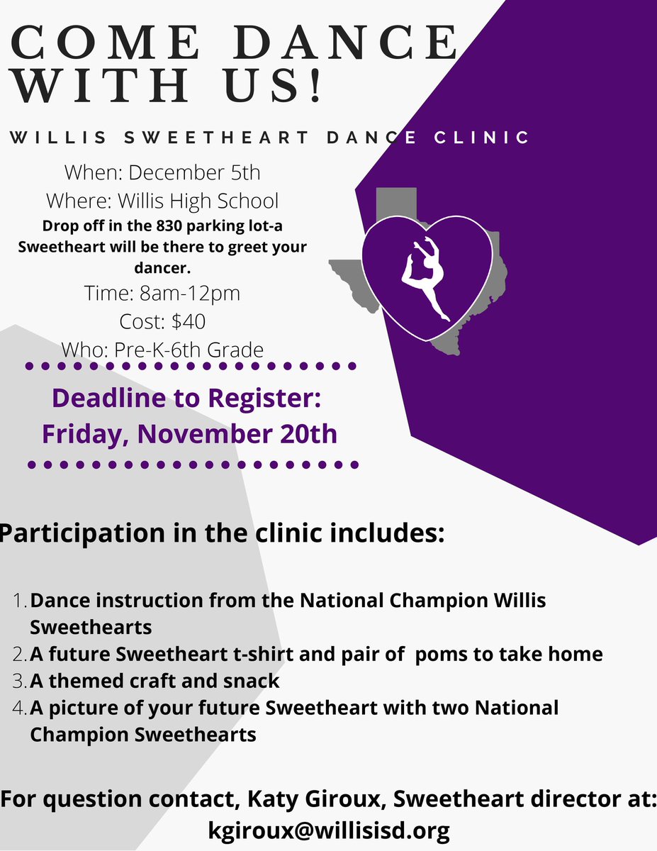 sweetheartswhs's tweet photo. Last week to register! Can’t wait to dance with you💜 https://t.co/XQGRafV48C