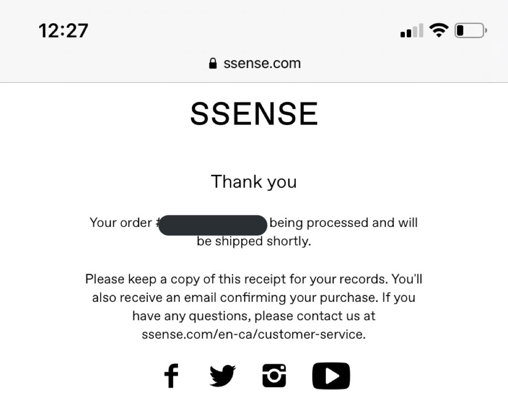 ssense private sale