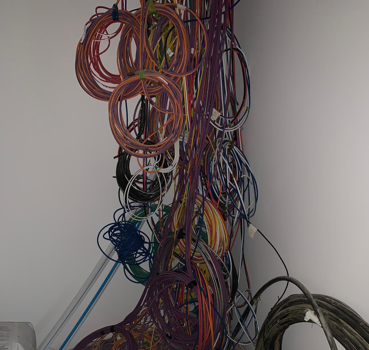 SimplyMatthews's tweet photo. Our Engineers have completed 1st Fix Cabling for a Cinema Room at our project in Moor Park. Keep an eye out for the updates, the result will be unrecognisable! #moorpark #project #matthews #simplymatthews #cables #cabling #1stfix #install #av https://t.co/AvtL2jLQ4f