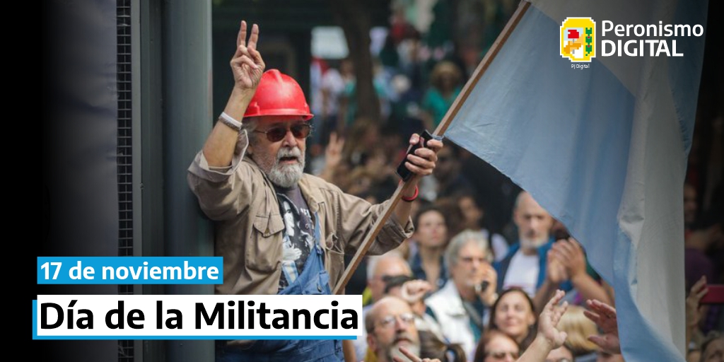 SgoPj's tweet photo. Tenemos una causa noble por la que luchamos y militamos cada día: El sueño de concretar una Patria Justa, Libre y Soberana. 

#DíaDeLaMilitancia 
#17DeNoviembre https://t.co/zQXRNRm8Mw