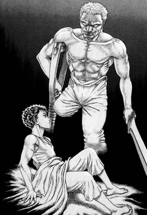 Mais un jour, Gambino perd une jambe au combat et, à partir de ce moment-là, il est persuadé que tout est de la faute de Guts, étant qualifié d’enfant du démon amenant la mort avec lui. Il tente de le tuer mais Guts se défend et finit par le tuer malencontreusement.