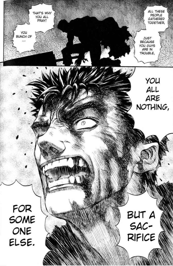 La haine qu'il a développée à cause de l'Éclipse nous est montrée à maintes reprises et se répercute même sur les croyants qu'il considère comme des ignorants et qui lui "casse la tête avec leurs conneries sur dieu" car lui sait la vérité.