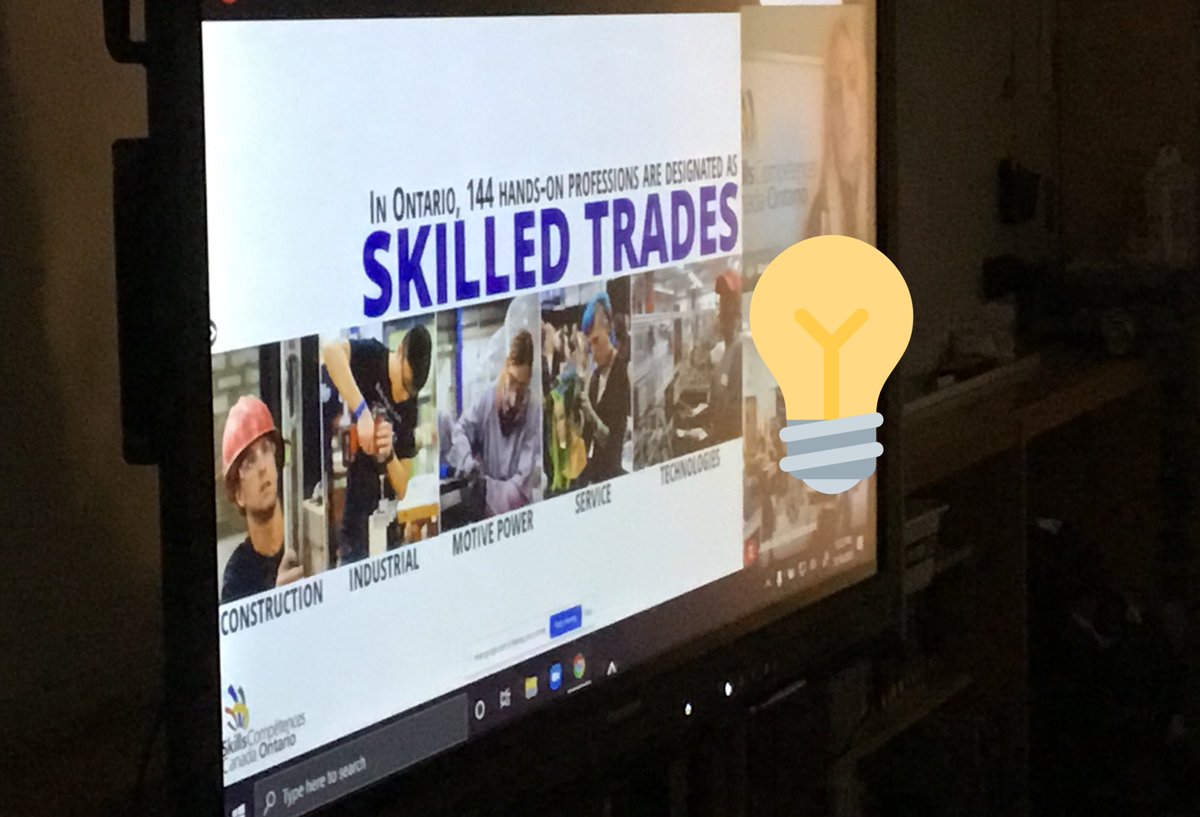 We are excited to have <a href="/skillsontario/">Skills Ontario</a> present to us virtually today. We are learning about skilled trades and how to train for these amazing careers. <a href="/StratfordFalcon/">Stratford Intermediate School Falcons</a> <a href="/yourschools/">Avon Maitland District School Board (AMDSB)</a>